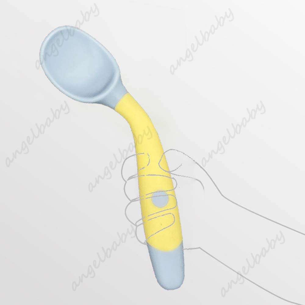 Bộ Muỗng Nĩa silicone Cho Bé Tập Ăn