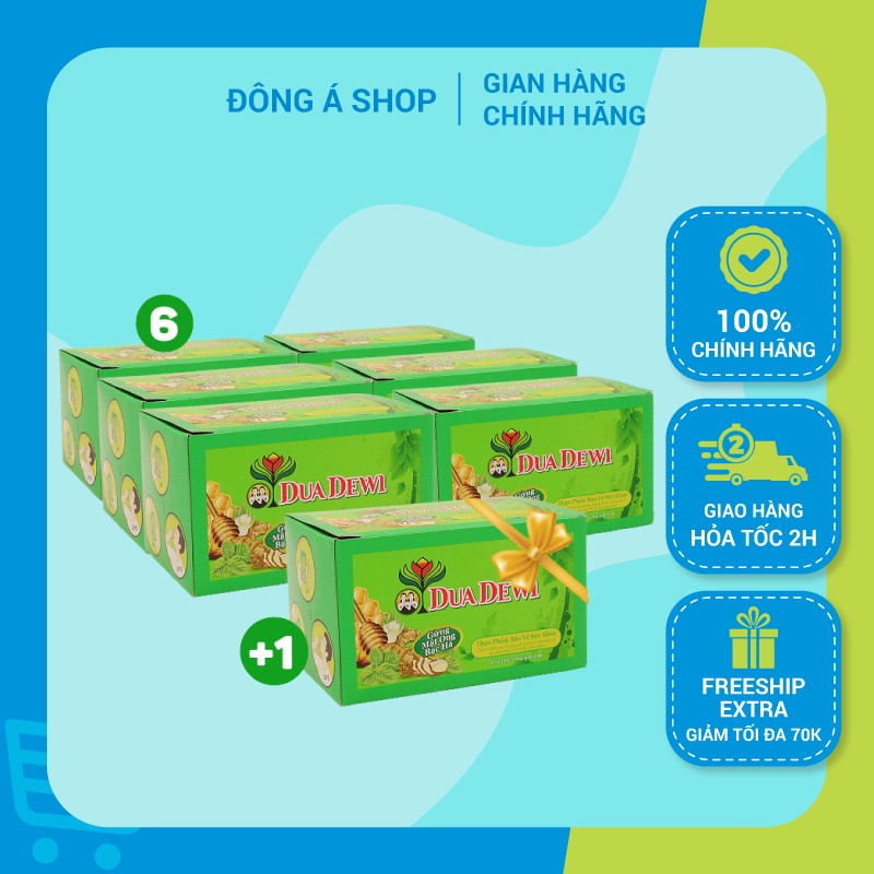 Dua Dewi - Combo mua 6 tặng 1 - Siro thảo dược hỗ trợ giảm nhanh các triệu trứng ho, đau đầu, chảy nước mũi, đau họng
