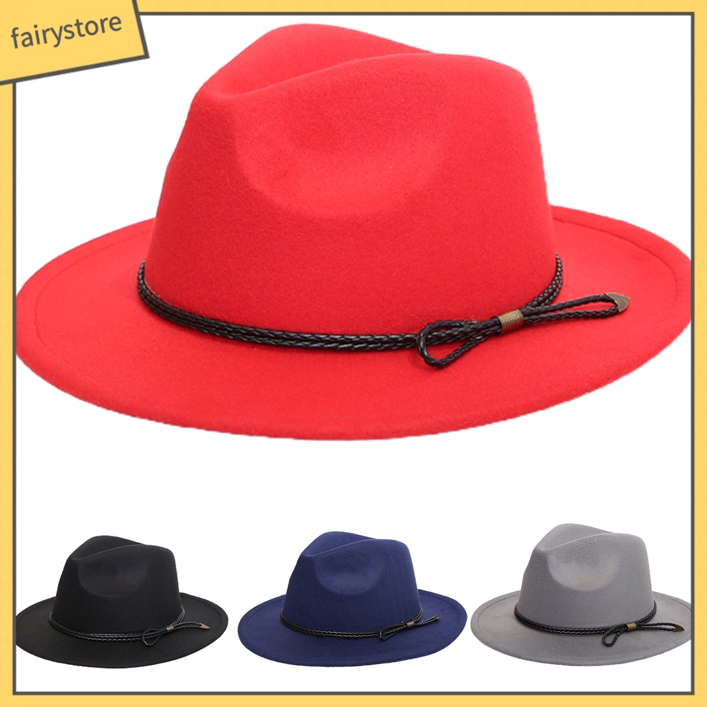 Mũ Phớt Màu Trơn Phong Cách Vintage Cho Nam