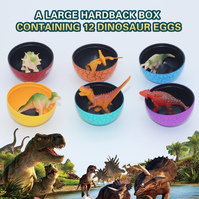 ĐỒ CHƠI TRỨNG KHỦNG LONG  CHO BÉ_12 MẪU