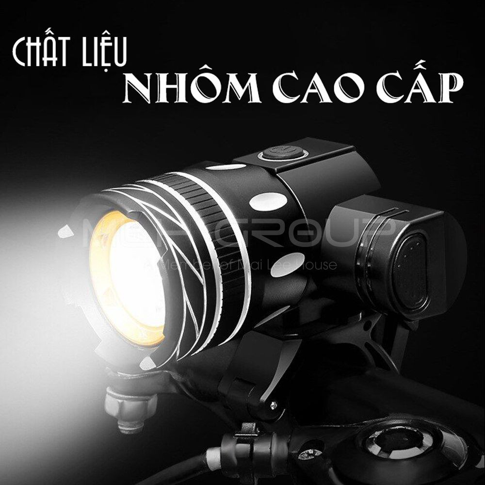 Đèn Xe Đạp Gắn Trước T6 NEW Sạc Điện USB Chống Nước  MLH
