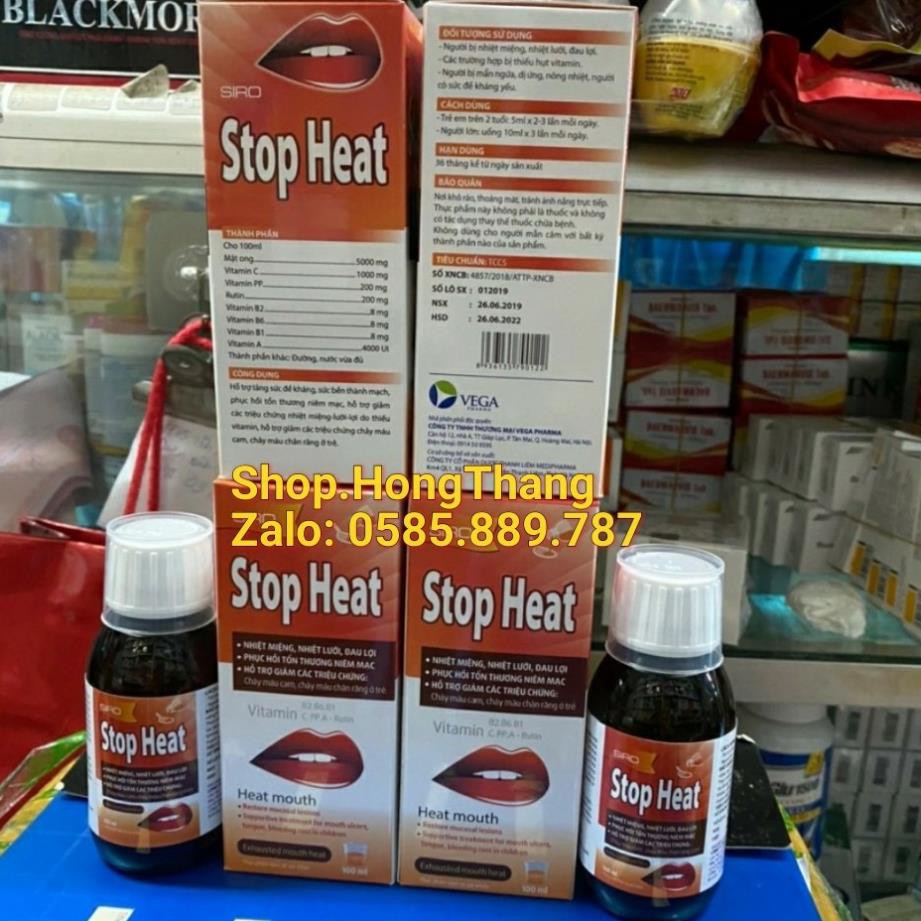 STOP HEAT viên loét, nhiệt miệng, nhiệt lưỡi, đau lợi, thiếu vitamin, người bị mẩm ngứa, nóng, nhiệt, đề kháng