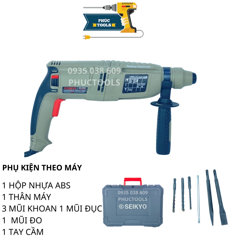 Máy khoan đục bê tông 3 chức năng Seikyo máy rút lõi