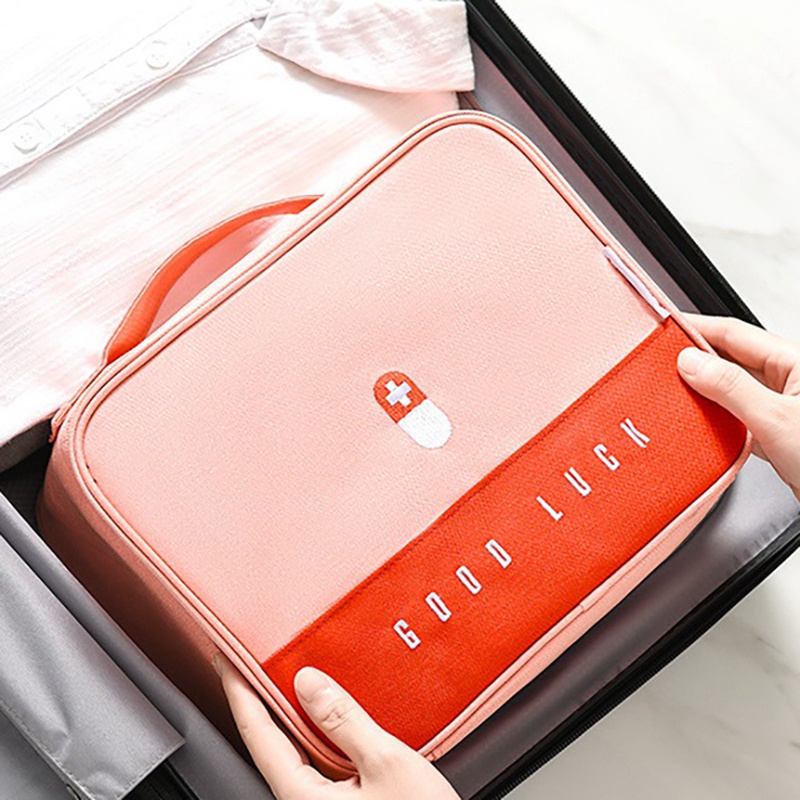 Túi lưu trữ di động Bộ sơ cứu đa chức năng cho đi bộ đường dài , ba lô , cắm trại , du lịch , ô tô và đi xe đạp màu xanh lá cây