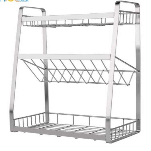 Kệ gia vị 3 Tầng Inox 304 cao cấp Nanichino Kệ gia vị thông minh
