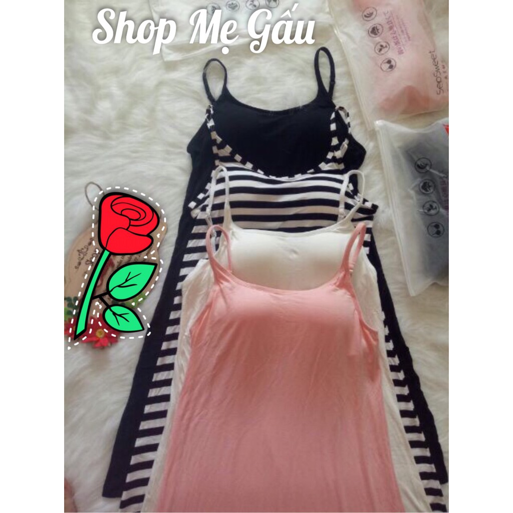 Váy ngủ 2 dây có đệm ngực (chất thun lạnh cực mát)_V01 | BigBuy360 - bigbuy360.vn