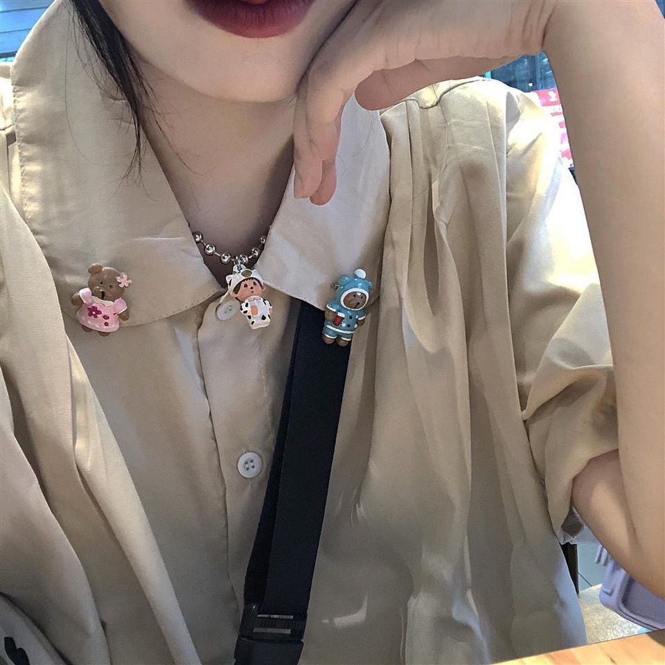 Áo Sơ Mi Tay Ngắn Màu Sắc Thời Trang Cho Nữ