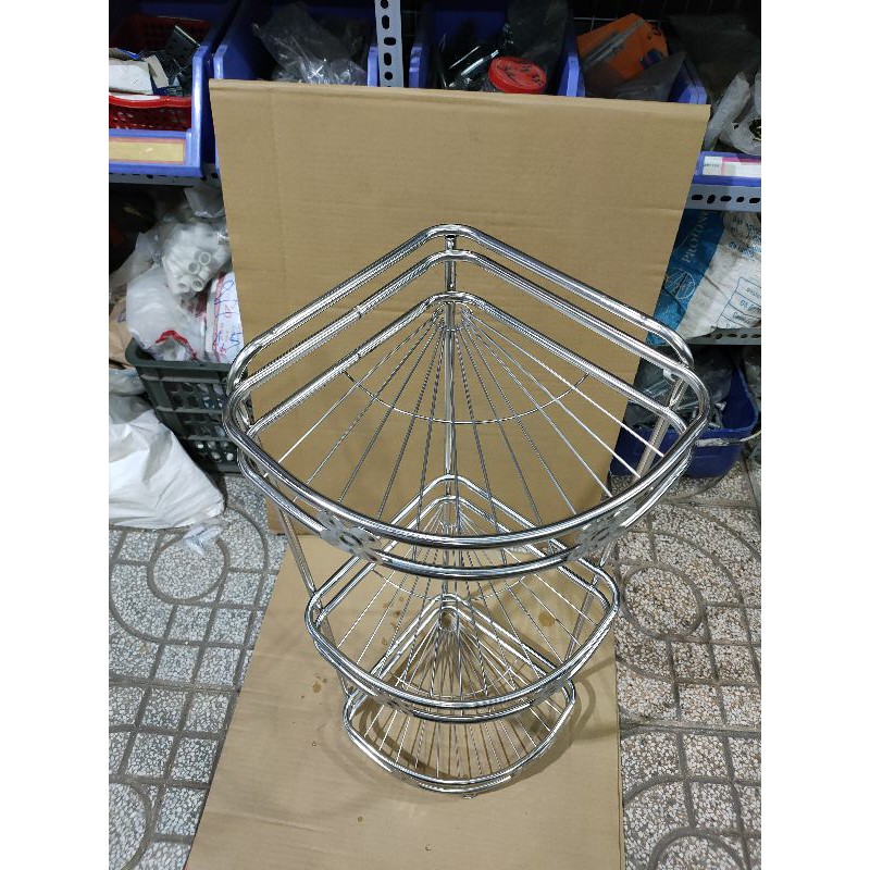 Kệ góc xà bông đứng inox 201 - kích thước 25x 25 cm