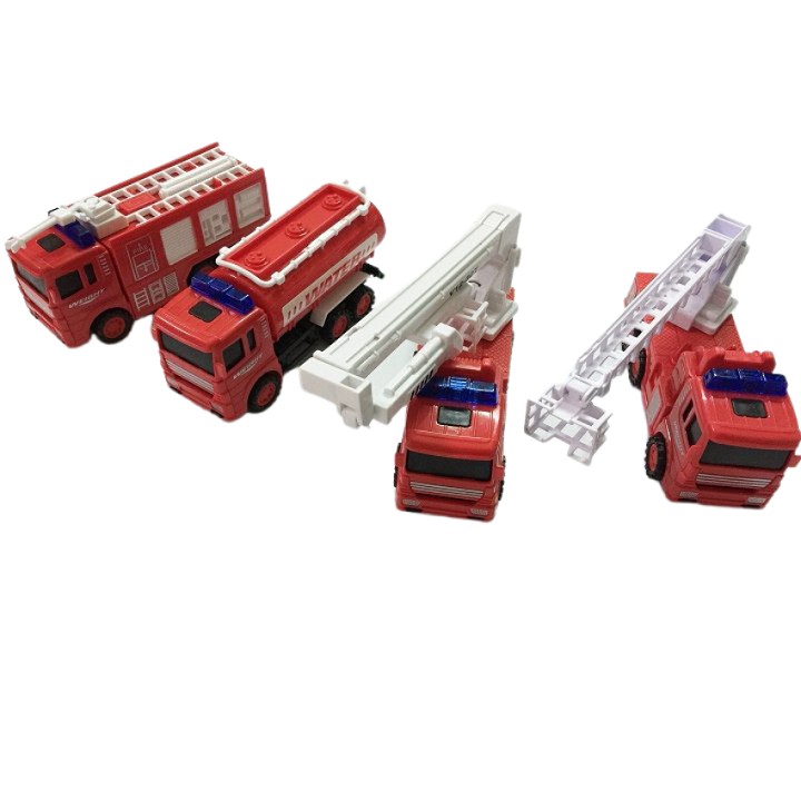 Đồ Chơi Mô Hình Xe - Xe Chở Rác, Xe Cứu Hỏa, Xe Công Trình, Màu Sắc Đa Dạng, Nhựa Cao Cấp