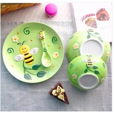 ONG XL- đĩa , bát, thìa cute