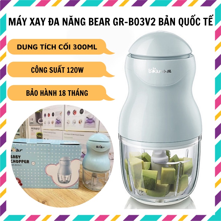 Máy xay sinh tố đa năng Bear GR-B03V2 bản quốc tế xay ăn dặm cho bé bảo hành 18 tháng