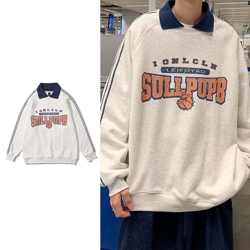 Áo Sweater Tay Dài Dáng Rộng Phong Cách Thời Trang Hàn Quốc Cho Nam Giới Có Size M-2xl