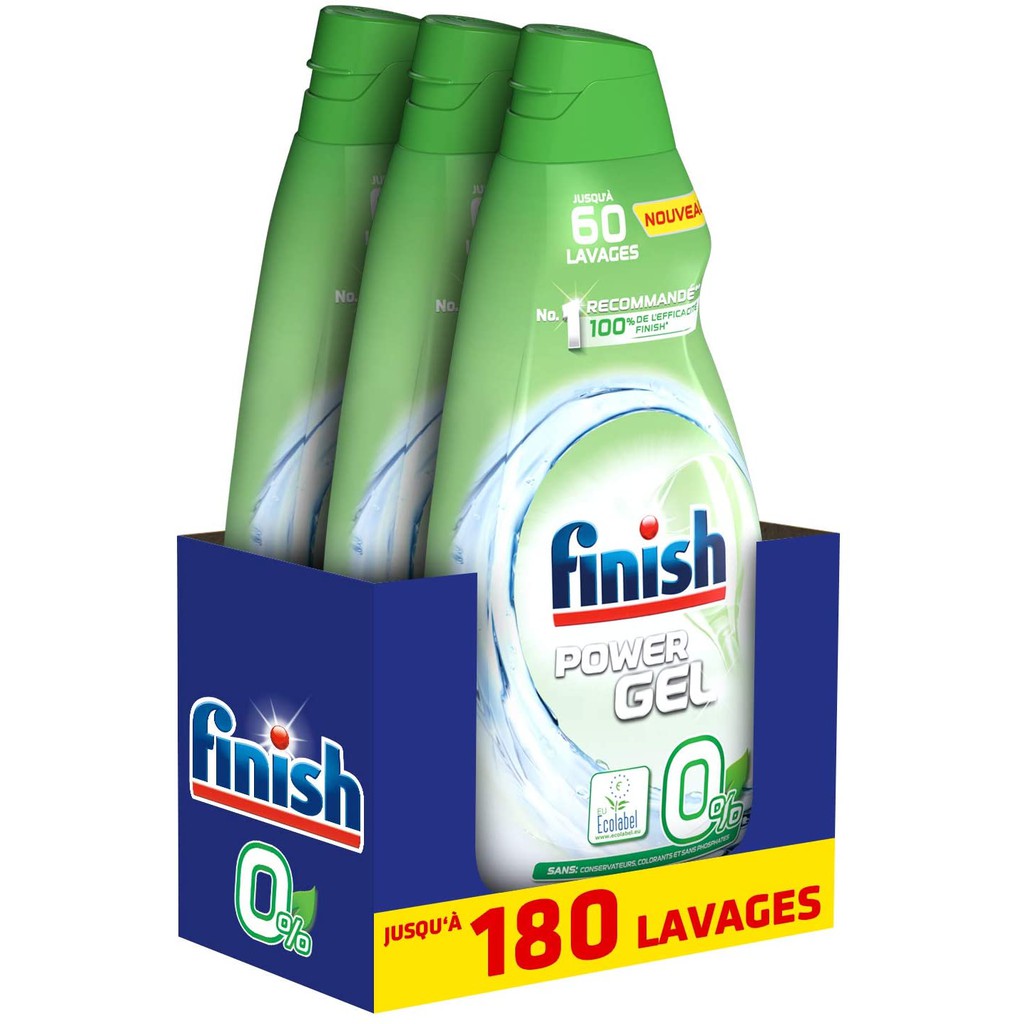 Gel Rửa Bát Finish Eco 0% 900ml Power Gel All In 1 - Rửa Chén Sinh Học Không Hoá Chất - MIFAN PHÂN PHỐI CHÍNH HÃNG