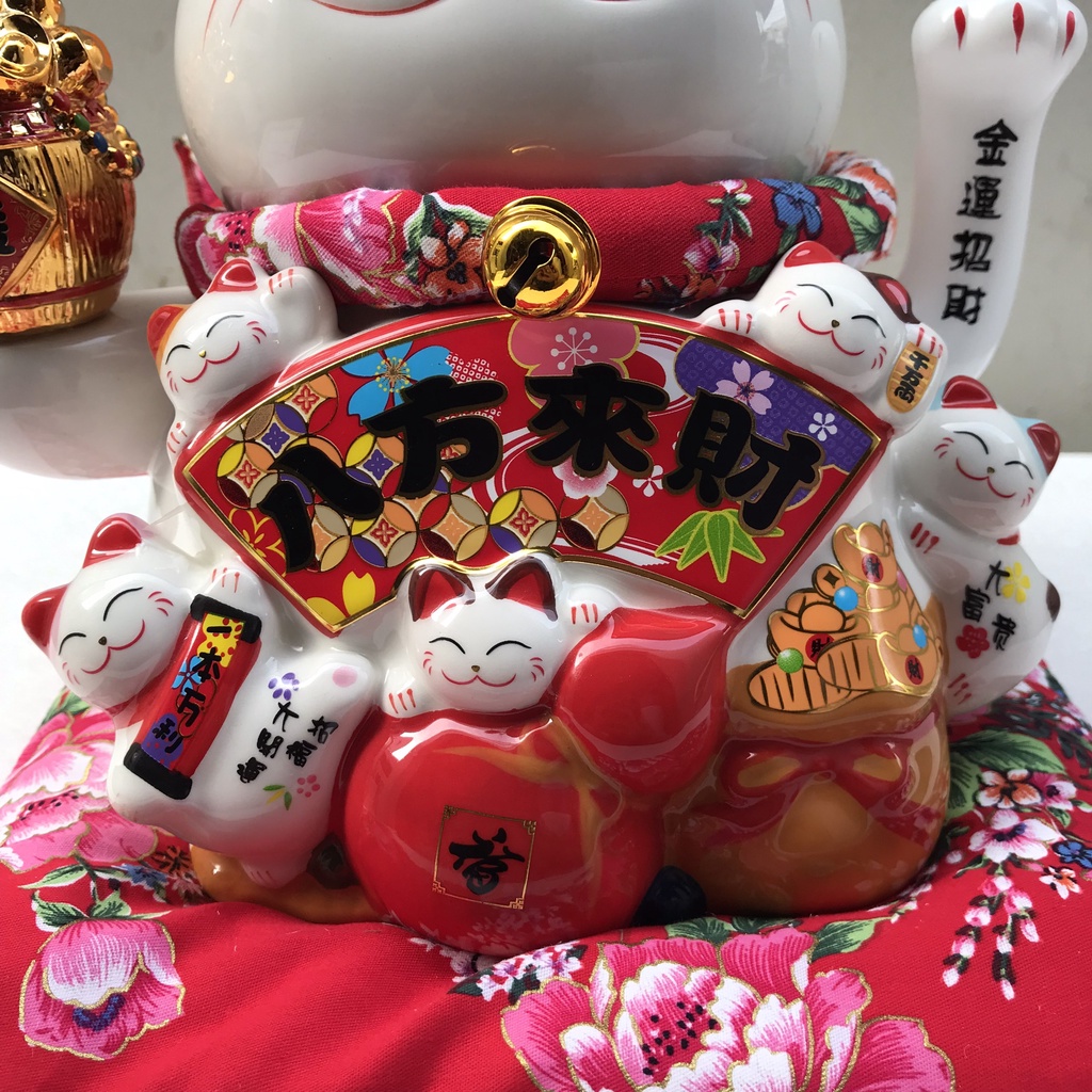 Mèo thần tài vẫy tay đại đại quý cao 22cm, quà tặng khai trương, tân gia