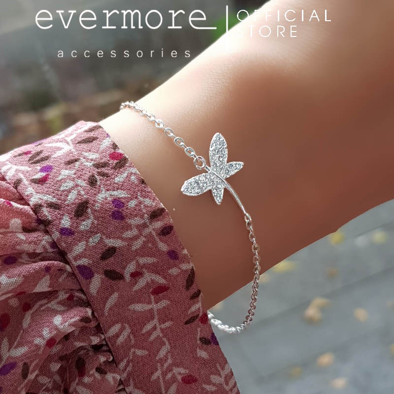Vòng tay bạc EVERMORE, lắc tay bạc ta Chuồn Chuồn Dragon Fly thanh lịch, minimalism - L030