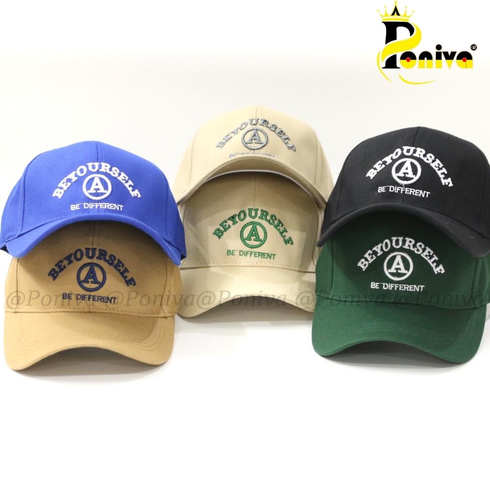 Mũ lưỡi trai ❤️ Nón kết thêu chữ BEYOURSEF chất kaki cao cấp form unisex nam nữ BY001 phong cách Ulzzang PONIVA siêu hot