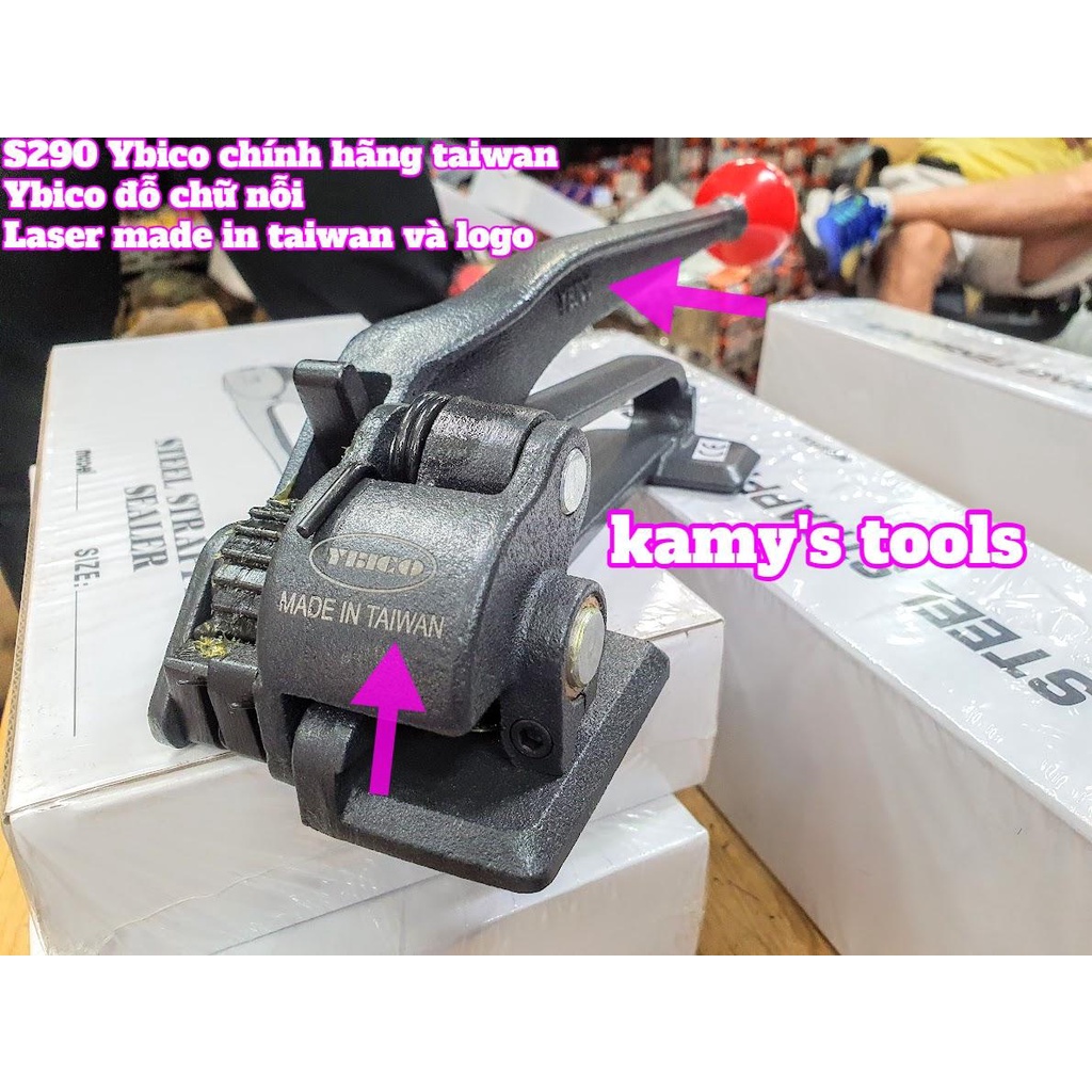 Dụng cụ kìm siết đai thép đai kiện hàng Ybico S290 3/8-3/4 inch tương đương 10-20mm chính hãng đài loan