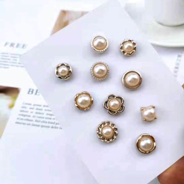 Set 10 ghim cài áo bấm dẽ thương, khuy áo bấm mini