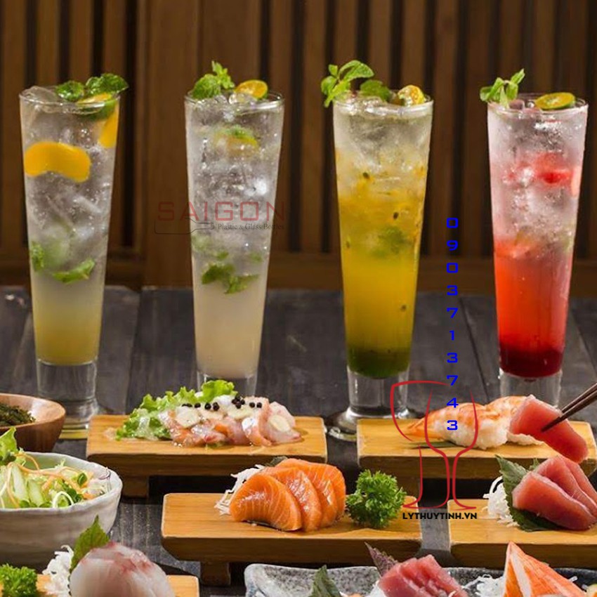 SALE CHÍNH HÃNG ĐẠI LÝ OCEAN BỘ 6 LY CỐC SINH TỐ CAO THÁI LAN OCEAN B16315 - VIVA FOOTED 420ML (6C/BỘ)