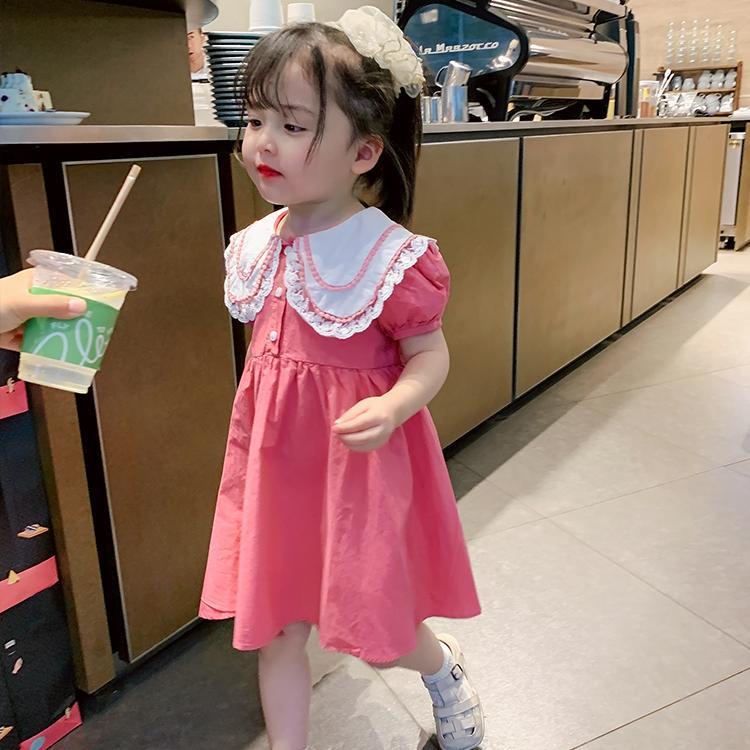 Đầm Công Chúa Tay Phồng Phối Ren Thiết Kế Mới Thời Trang Mùa Hè Dành Cho Bé