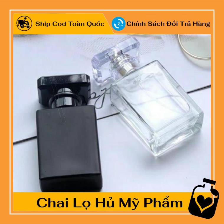 Lọ Chiết Nước Hoa ❤ TOP GIÁ RẺ ❤ Vỏ lọ chiết nước hoa 30ml, 50ml hcn nắp trong đựng dầu thơm