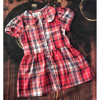 Đầm kate sọc caro cổ bẻ cho bé gái, caro đỏ, size 3-8 từ 11kg - 24kg, inbox shop để tư vấn nhé!