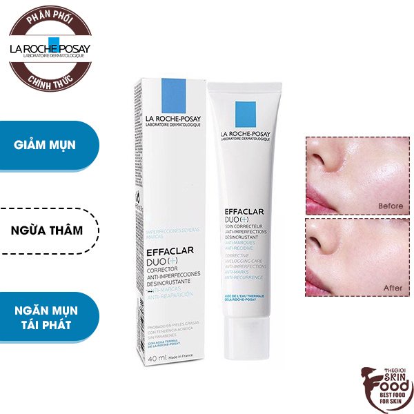 Kem Giảm Mụn La Roche Posay Effaclar Duo+ Corrective Unclogging Care Antiimperfections Anti-Marks Anti-Reoccurence 40ml