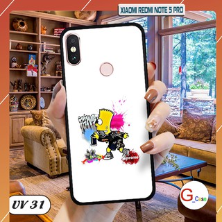 Ốp lưng nhám viền dẻo Xiaomi Redmi Note 5 Pro in hình