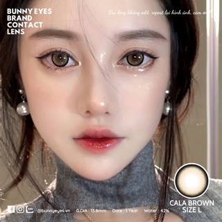 Kính Áp Tròng BUNNY EYES - Cala Brown 14.5mm Nâu Giãn To Đủ Độ Từ 0 Đến 6