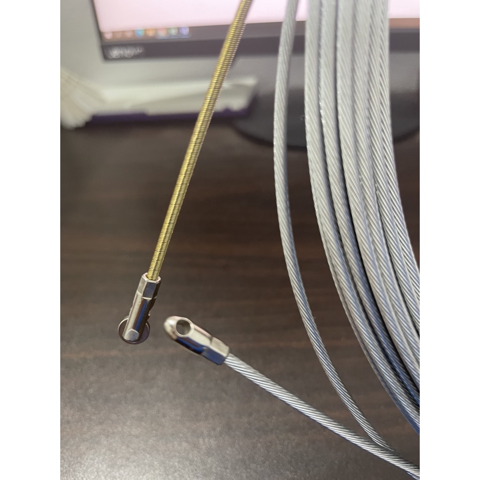 Dây Mồi Luồn Dây Điện Cáp Thép Dày 3.0mm Có bánh xe