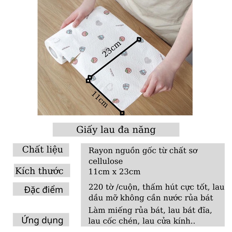 Giấy Lau Đa Năng Giấy Lau Bếp Cuộn 40 Tờ Siêu Dai - Minh