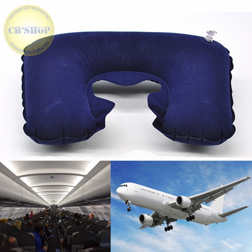 Combo 2 Gối kê cổ tiện dụng (Màu xanh navy)