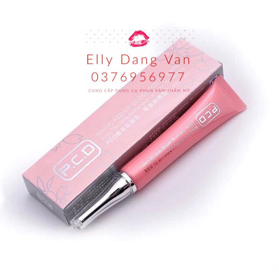 Combo 2 Tuýp Dưỡng môi sau phun xăm PCD , Son dưỡng kích màu môi màu ĐỎ CAM HỒNG, Dưỡng môi hồng Loại 1