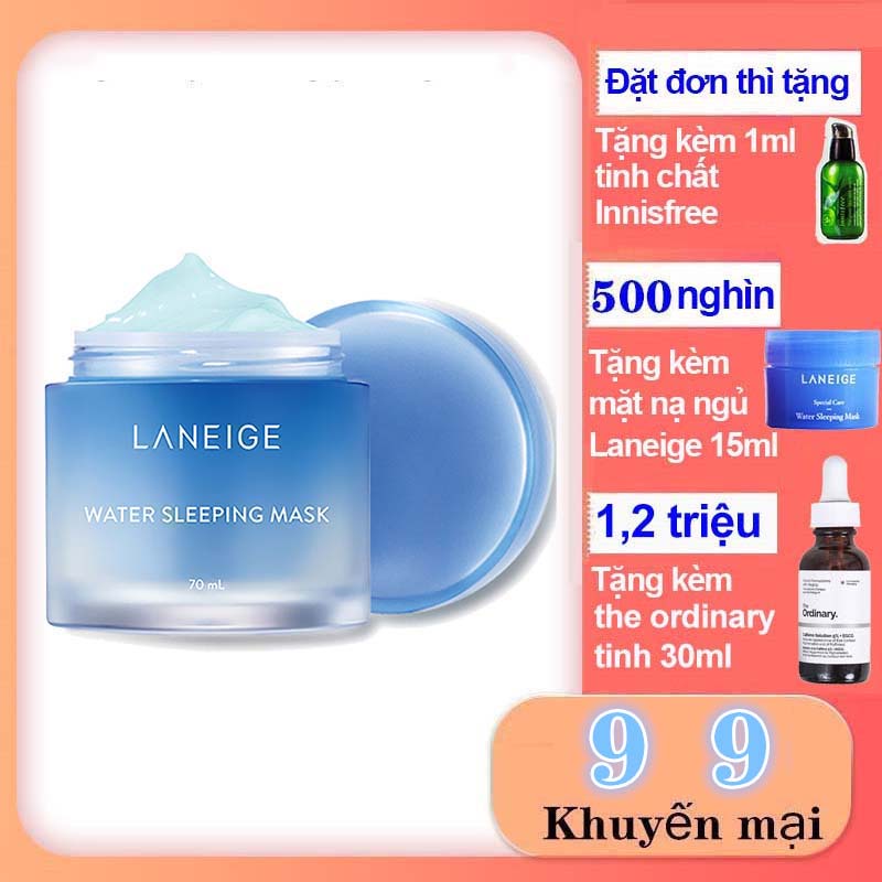 LANEIGE Water Sleeping Mask 70ml Mặt nạ ngủ dưỡng ẩm và tăng cường khả năng tự vệ của da🌸Tặng một miếng mặt nạ Innisfree