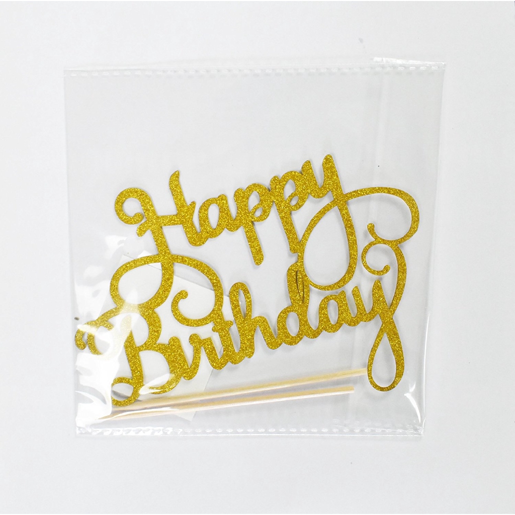 Phụ kiện cắm trang trí bánh sinh nhật hình chữ Happy Birthday