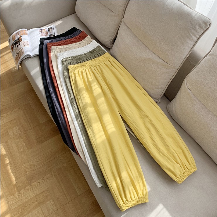 [ ĐẸP TỪ CÁI NHÌN ĐẦU TIÊN ] Quần nữ kiểu dáng basic, Đũi xốp tự nhiên, Dầy dặn, Mềm mát - Style Hàn quốc - SIÊU HÓT