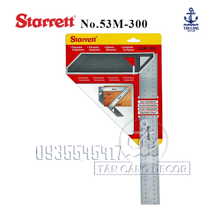 Thước Đo Vuông Cao Cấp Starrett 30 cm