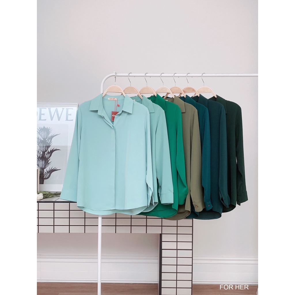 Áo sơ mi nữ tay dài trơn #2 AO0088-AO0089-AO0121-AO0344