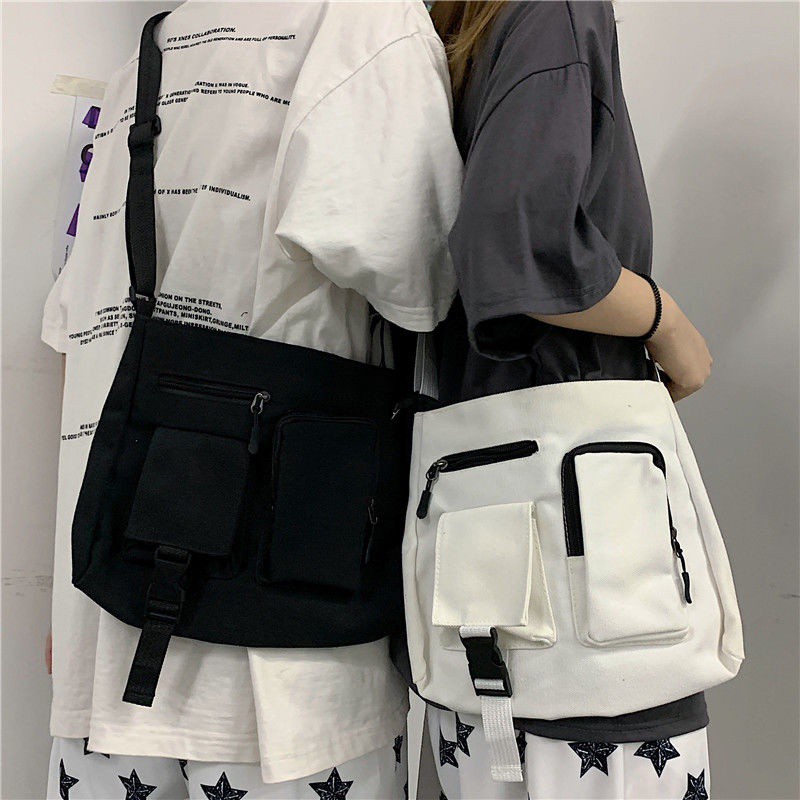 Túi Đeo Chéo Vải Canvas Nhiều Túi Thời Trang Cá Tính 19863