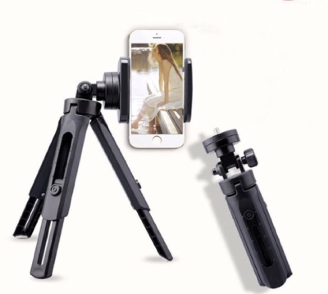 Chân Tripod Mini gắn kẹp điện thoại - máy ảnh - đèn livestream