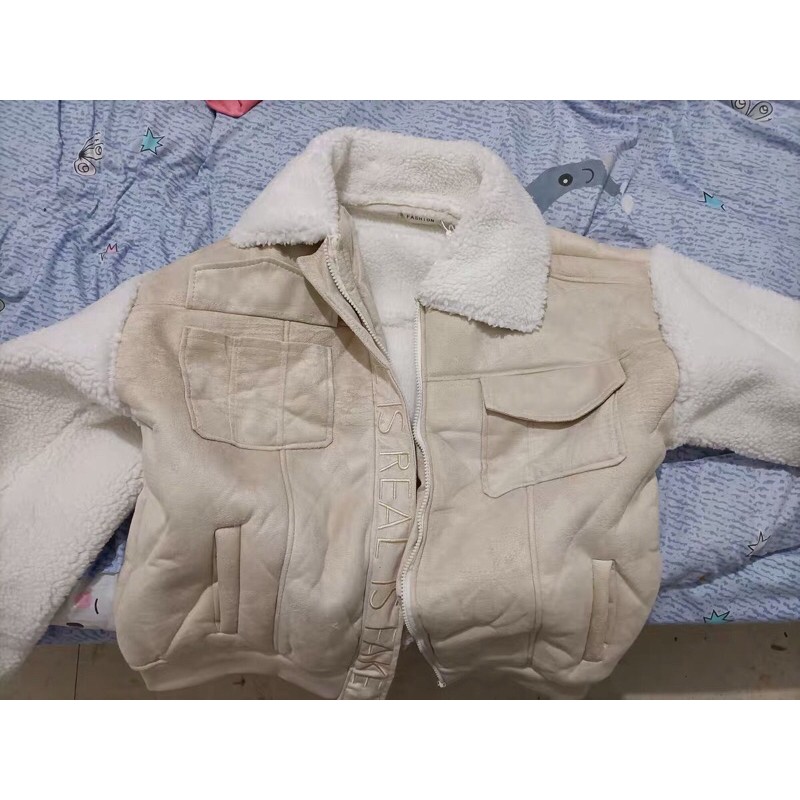[ Sẵn ĐEN 2XL] Áo khoác da lộn tay lông | BigBuy360 - bigbuy360.vn