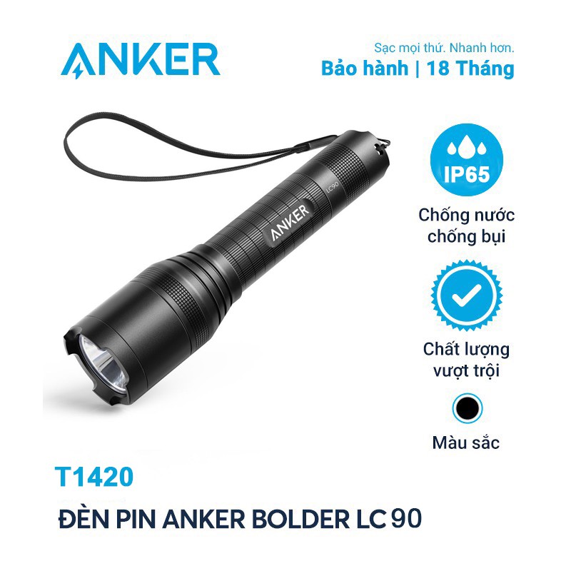 Đèn pin LED siêu sáng ANKER Bolder LC90 - T1420 Anker Việt Nam BH 18 tháng