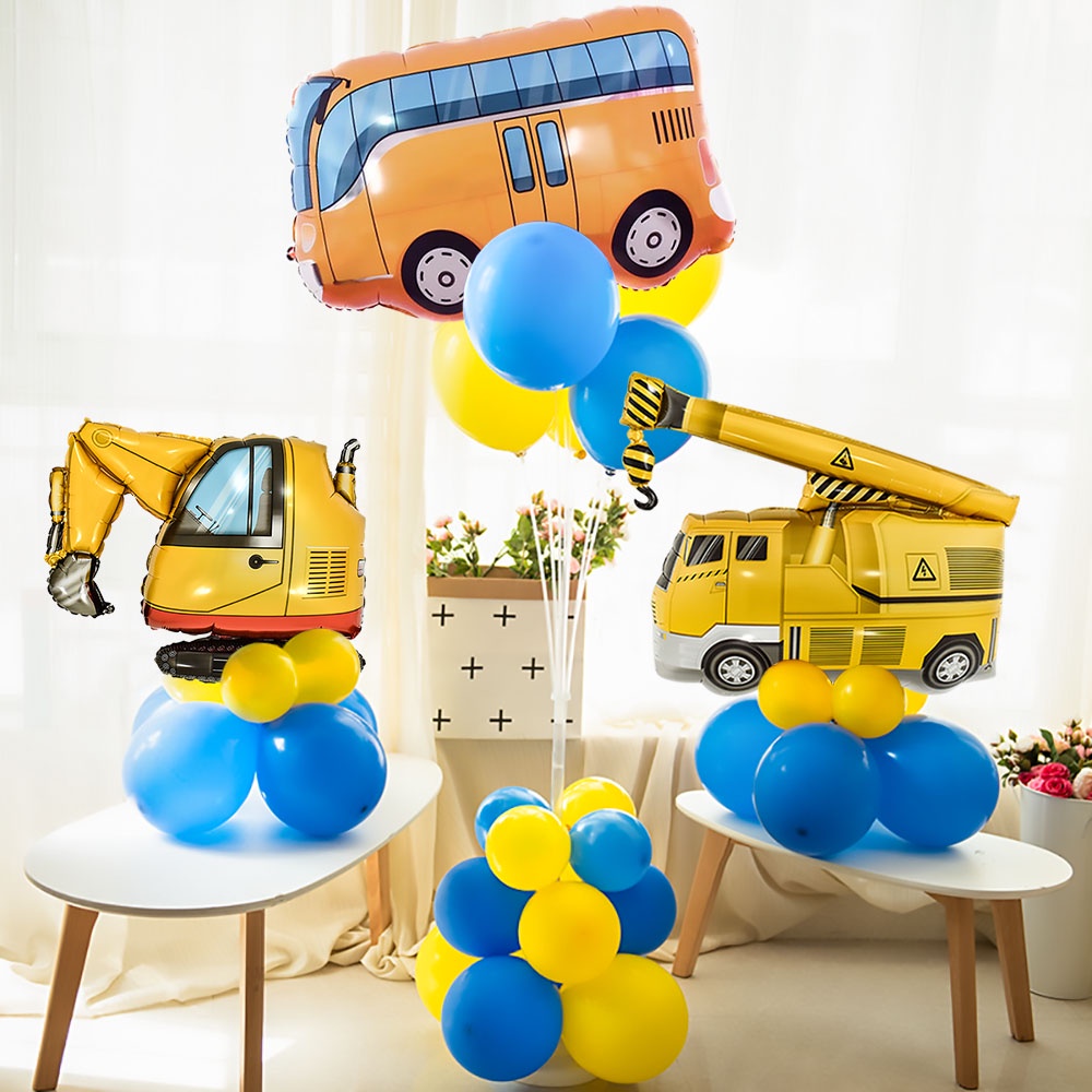 Bong bóng nhôm hình máy xúc dùng trang trí tiệc sinh nhật cho bé
