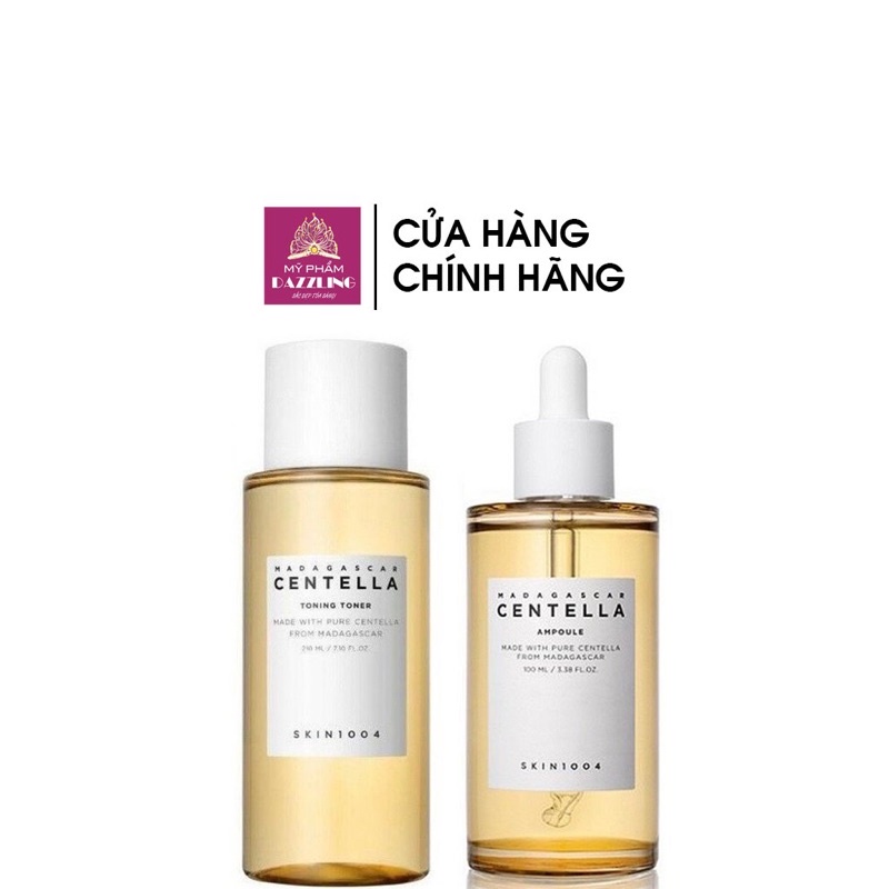 Combo Tinh Chất + Toner Rau Má Skin1004 Madagascar Centella Chính Hãng