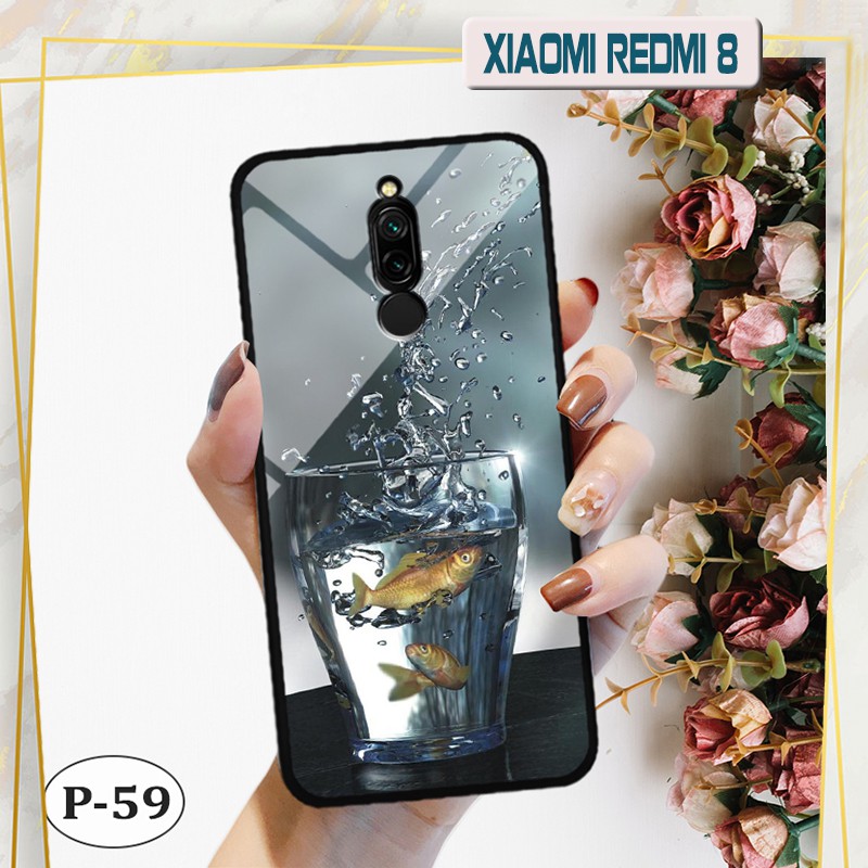 Ốp lưng kính Xiaomi Redmi 8- hình 3D