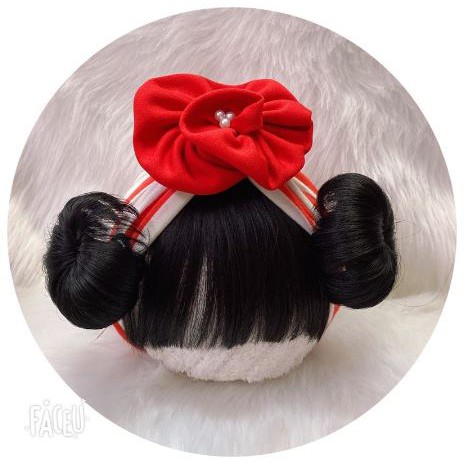 Turban gắn tóc giả cho bé yêu