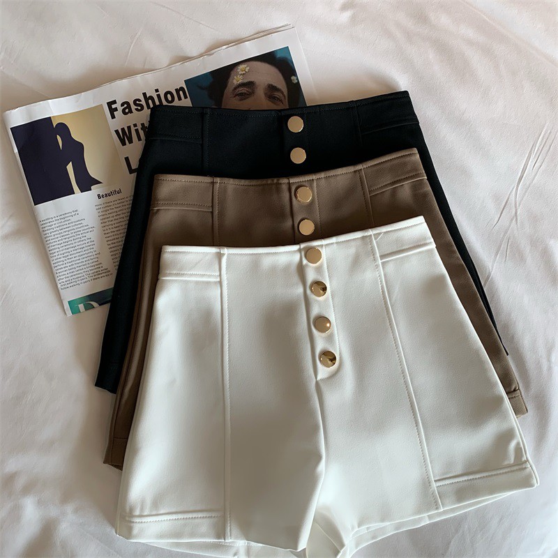 Quần short nữ lưng cao, quần đùi nữ ống rộng 4 khuy 31 September mã M1