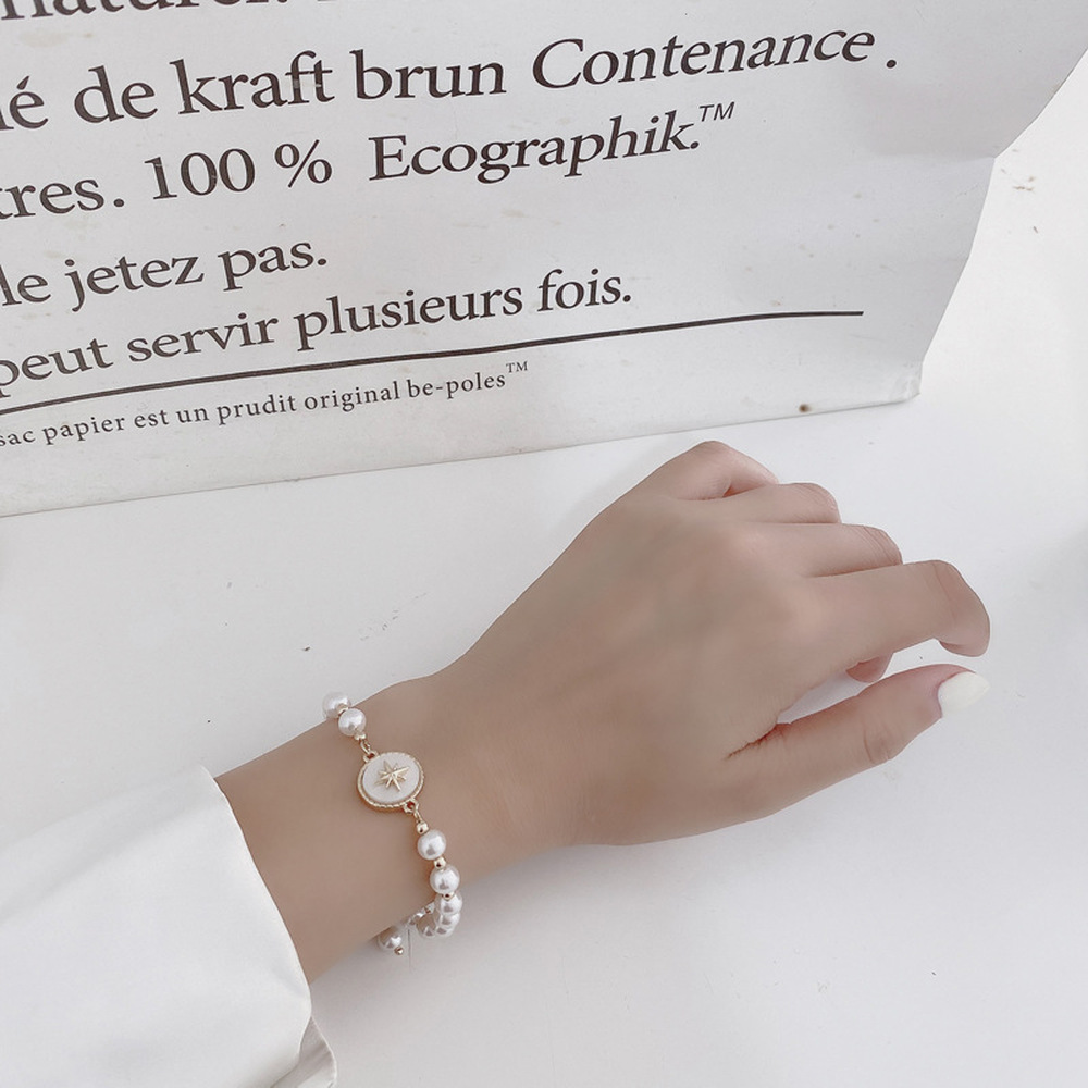 Vòng Tay Ngọc Trai Màu Trắng Thanh Lịch Quyến Rũ Cho Nữ