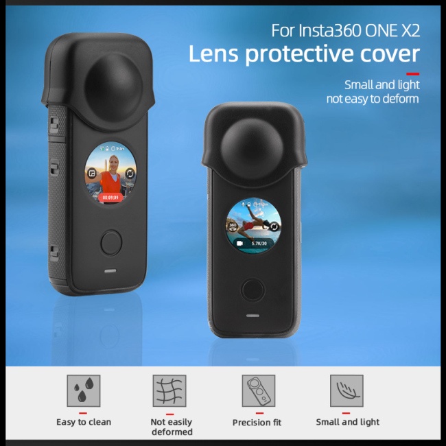 Ốp Silicon Bảo Vệ Ống Kính Máy Ảnh Cho Insta360 ONE X2 Panorama