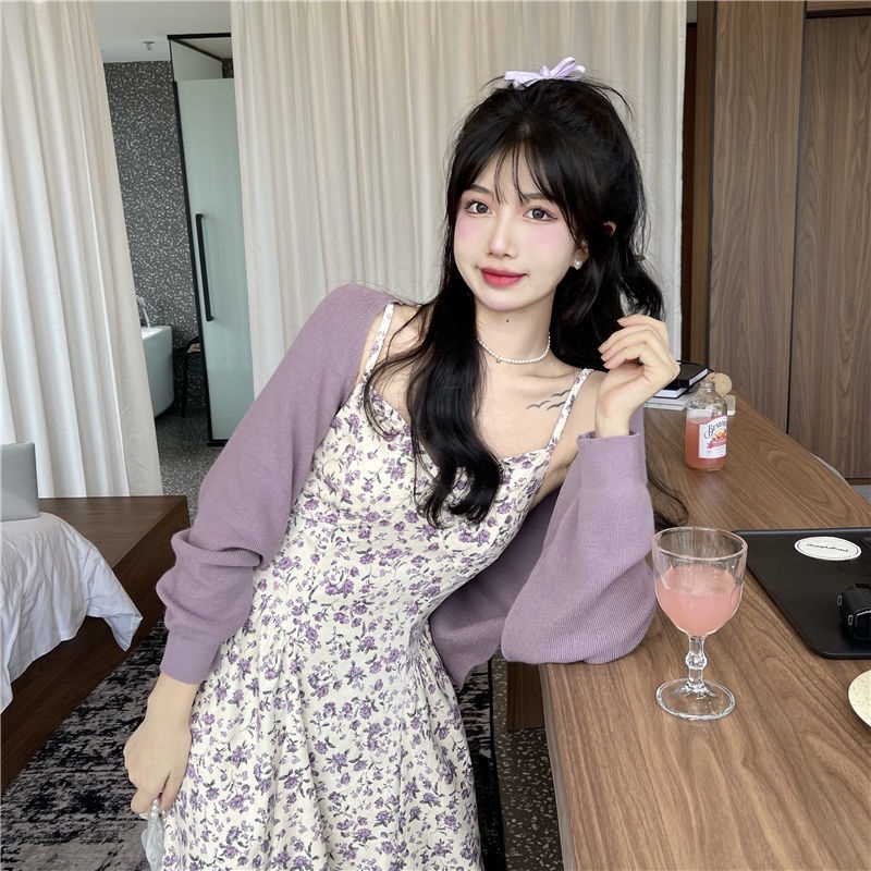 Đầm Hai Dây Dáng Chữ A Họa Tiết Hoa Thời Trang Mới 2022 Cho Nữ JL-LYQ-27